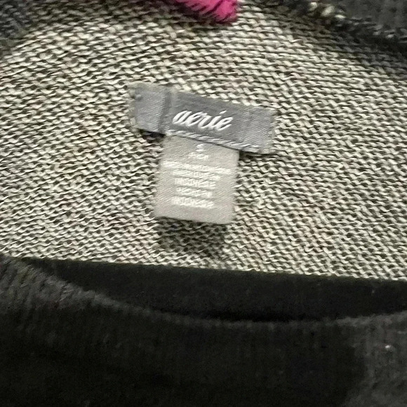 Gray Aerie Sweater with Satin Ribbon Ties on Sides - Picture 3 of 5